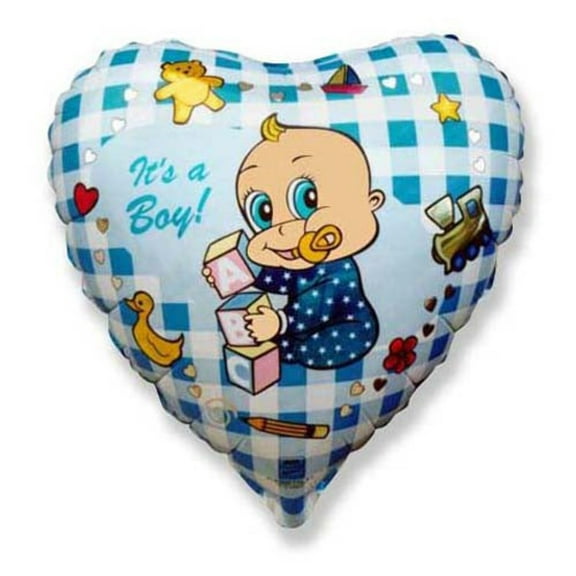 18 inch Baby Boy Play Foil Mylar Balloon - Party Supplies Decorations