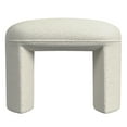 thumbnail image 4 of HomePop Quinn Upholstered Ottoman, Cream Boucle, 4 of 9