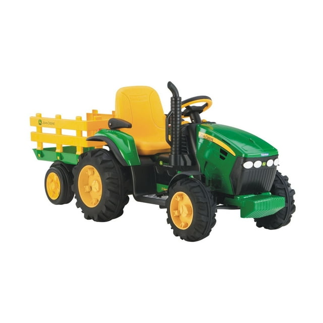 Jouet véhicule porteur tracteur avec remorque John Deere Ground Force de Peg Perego