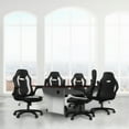 thumbnail image 3 of Array 96" Conference Table with Power Data Grommet- Mahogany/ White, 3 of 13