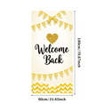 thumbnail image 5 of LUUFILx Welcome Back Banner Glitter Gold Heart Backdrop Party Supplies Decoration Event Background Photography Props School Office Reunion, 5 of 8