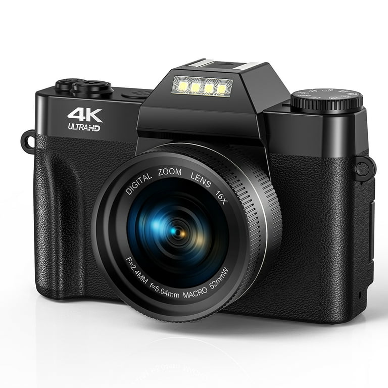 MARVUE Digital Camera, 4K 56MP Video Camcorder, 16x Zoom, 180Â