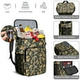 thumbnail image 2 of Floral Sunflower and Bee Illustration Insulated Cooler Backpack - 20L Picnic Backpack for Outdoor, Travel & Work, Rustic Yellow Pattern, 2 of 5