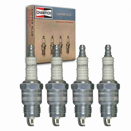 4 pc Champion 130 Copper Plus Spark Plugs for 41-604 BSF44C DR10GC0 RF14LC WR4-1 Ignition Wire Secondary Fits select: 1987-1996 FORD F150, 1987-1996 FORD ECONOLINE