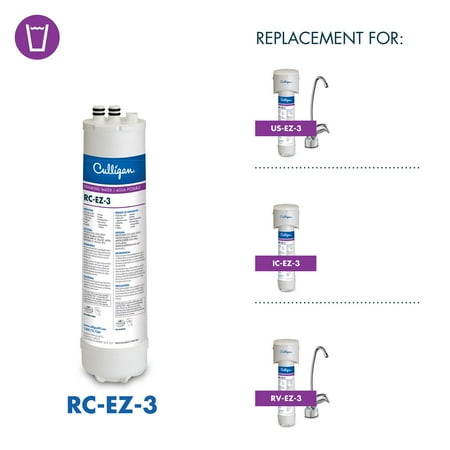 Culligan RC-EZ-3 Under Sink Water Filter Replacement, Advanced