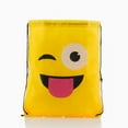 thumbnail image 2 of Emojis by Big Buy Unisex Drawstring Backpack, Yellow, 2 of 8