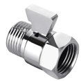 thumbnail image 1 of Water Flow Control Shut Off Valve, Brass Adjustable Water Pressure Regulator For Hand Held Shower Head & Bidet Sprayer (tangling), 1 of 5