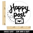 thumbnail image 2 of Happy Post Mail Envelope with Heart Self-Inking Rubber Stamp Ink Stamper - Fuchsia Ink - Small 3/4 Inch, 2 of 7