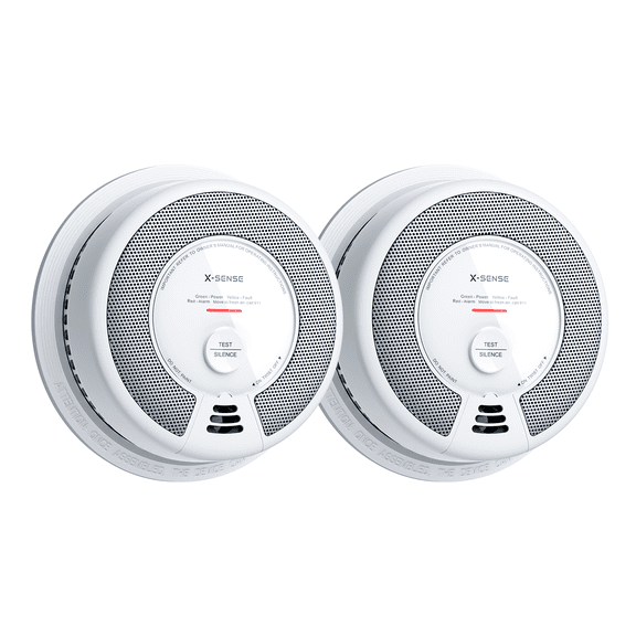 X-Sense Smoke and Carbon Monoxide Detector Combo, 10-Year Battery, Standalone Alarm, Certified to Latest UL Standards, 2-Pack