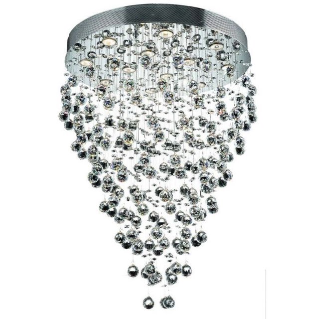Elegant Lighting Galaxy 28" 12 Light Elements Crystal Chandelier