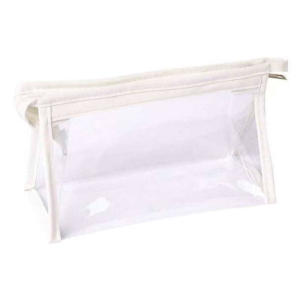 Juego de bolsas de maquillaje transparentes, bolsa de viaje para cosméticos transparente de 2 piezas, protector solar de plástico impermeable transparente de PVC grande aprobado