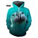 thumbnail image 3 of Sudadera con capucha con estampado de foca 3D para hombre y mujer, divertida sudadera con capucha con estampado de foca oso, estilo Harajuku, 3 of 4