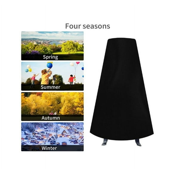 Jinsinto Outdoor Amazon Stove Hood Balcony Garden Waterproof and Dustproof Solar Heater Protector Black 21/61*122cm