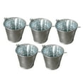 thumbnail image 1 of 5 cubos decorativos de metal, mini maceteros multifuncionales, ideales para fiestas, Plata, 1 of 9
