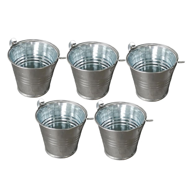5 piezas de pequeños botes multifuncionales portátiles para manualidades, mini frascos decorativos para dulces Plata