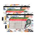 thumbnail image 2 of Cute Drawing Fishes 2 Pack Pencil Pouch for 3 Ring Binder Smooth Zipper Folders with Pockets Clear Window Pencil Case, 2 of 6