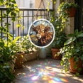 thumbnail image 5 of Qocolcyl Stained Acrylic Highland Cow Pumpkin Puzzle Round Hanging Sign,Fall Harvest Window Suncatcher Decor,Rustic Farmhouse Thanksgiving Front Door Window Indoor Outdoor Seasonal Wall Ornament Gift, 5 of 6