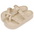 thumbnail image 2 of Sandalias Planas Sin Cordones para Mujer Plataforma Antideslizantes Viajes Al Aire Libre, 2 of 9