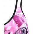 thumbnail image 3 of Tankini de Talla Grande de Tie-dye con Volantes Rosegal Leggings de talla grande, 3 of 5