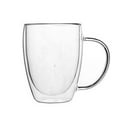 Glass Coffee Mugs with Handle Clear Double Wall Glass Coffee Cups for