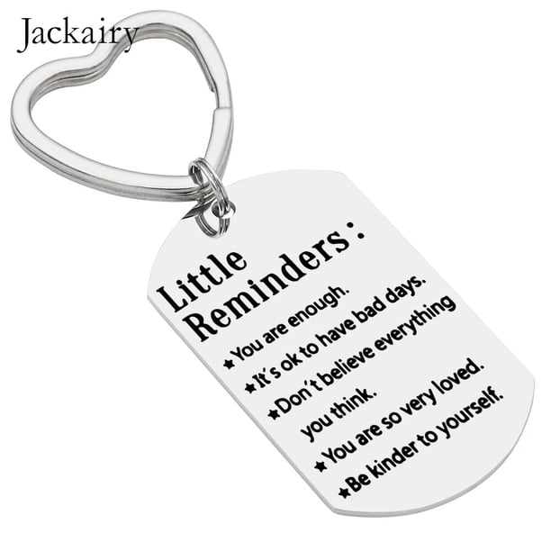 Llavero inspirador de acero inoxidable para hombres y mujeres, joyería de dijes, regalo para hijo, hija, hermana, hermano, BFF, cumpleaños, navidad