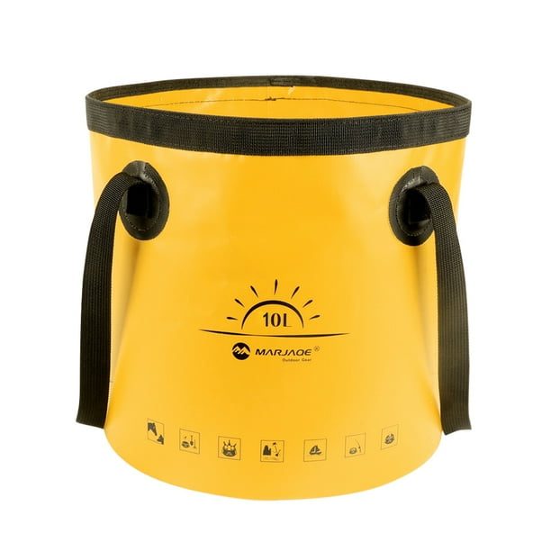 Cubo Plegable 10l Portátil Pesca Impermeable Cubierta Multifunción Liviano para Viajar en Bote