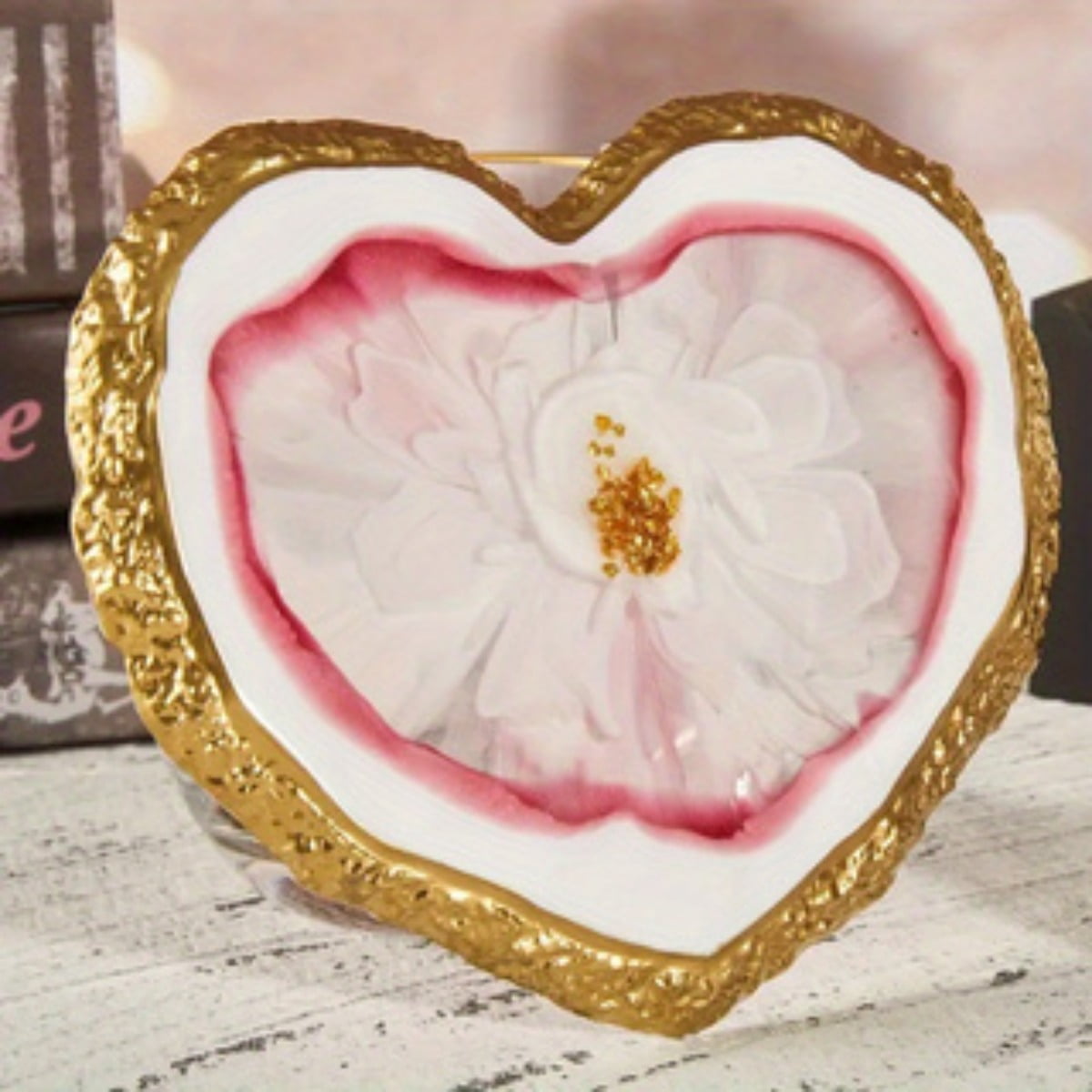 4 Pieces Heart Coasters Resin Mold Set - Resin Casting Molds for DIY Epoxy Crafts, Home Decor, Coasters, Silicone Molds with Storage Boxes for Easy Organization and Reuse (with Cup Holders)