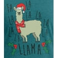 thumbnail image 4 of Old Glory Womens Christmas Fa La Llama Short Sleeve Soft Heather T Shirt, 4 of 6