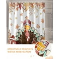 thumbnail image 6 of Fall Thanksgiving Turkey Shower Curtain for Bathroom, Thanksgiving Autumn Rugby Maple Leaf Art Design Shower Curtain, Orange Waterproof Shower Curtain Set for Holiday Bathroom Bathtub Decor,72x72IN, 6 of 6
