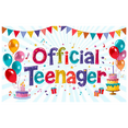 thumbnail image 5 of Colorful Theme Happy Birthday Banner For Kids Party Teenage Celebration Indoor Decoration, 5 of 7