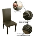 thumbnail image 5 of Chair Slipcover for Dining Room,Waterproof Chair Cover Universal Removable Washable Non-slip Stretchy Super Fit Parsons Chair Protector for Hotel Kitchen Banquet Restaurant-2-dark green, 5 of 8