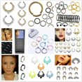 thumbnail image 2 of CUITING Fake Unisex Septum Clicker Nose Ring Non Piercing Hanger Clip On Delicate Jewelry 1X S-Multicolor #12-40 pcs/box, 2 of 9