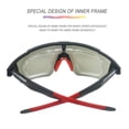 thumbnail image 4 of UPANBIKE Bike Cycling Sunglasses Sports Sunglasses Anti-UV400 Large Size Lens TR90 Unbreakable Frame, Matte Black/Red Frame(Silver lens), 4 of 7