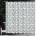 thumbnail image 3 of Ambesonne Floral Shower Curtain, Scattered Leaves Vintage Art, 69"Wx75"L, Blue Violet and Dark Magenta, 3 of 4