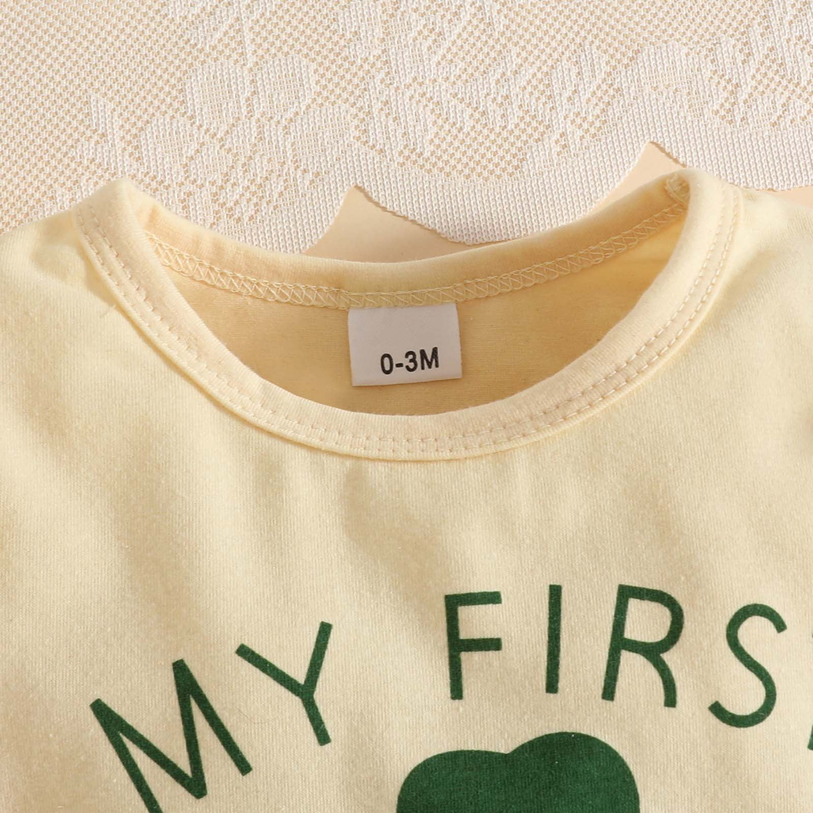 Tennyeal Toddler Girls' Clothing Baby Boy Girl St Patricks Day Outfit Long Sleeve Bodysuit Bodysuit Pants Hat 3Pcs Set for 12-15 Months,Green