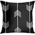 thumbnail image 5 of Set of 4 Throw Pillow Covers Modern Abstract Geometry Black White and Grey Words Sweet Floral Arrow Decorative Pillow Cases Home Decor Standard Square 18x18 Inches Pillowcases, 5 of 6