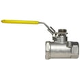 thumbnail image 2 of Apollo 76-100 Series Stainless Steel Ball Valve, Two Piece, Inline, Latch-Lock Lever with Nut, 1/4" NPT Female CA3, 2 of 2