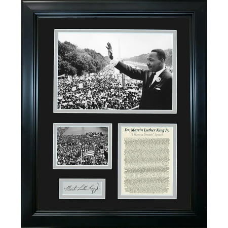 

Framed Dr. Martin Luther King Jr. I Have a Dream Speech Facsimile Laser Engraved Signature Auto 12x15 Photo Collage
