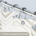 thumbnail image 4 of Fabric Shower Curtain Set, Wave Kakhi Shower Curtain with 12 Shower Curtain Hooks, Luxury Modern Cloth Shower Curtain, Rustic Waterproof Bathroom Shower Curtain Hotel Style, 72x72 Inches, 4 of 7