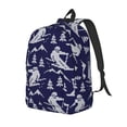 thumbnail image 1 of Easygdp Abstract Skiing for Durable Canvas Laptop Backpack - Adjustable Shoulder Strap, Large Capacity, Fits 15-17in Laptops, for School, Work, Travel-Small, 1 of 5