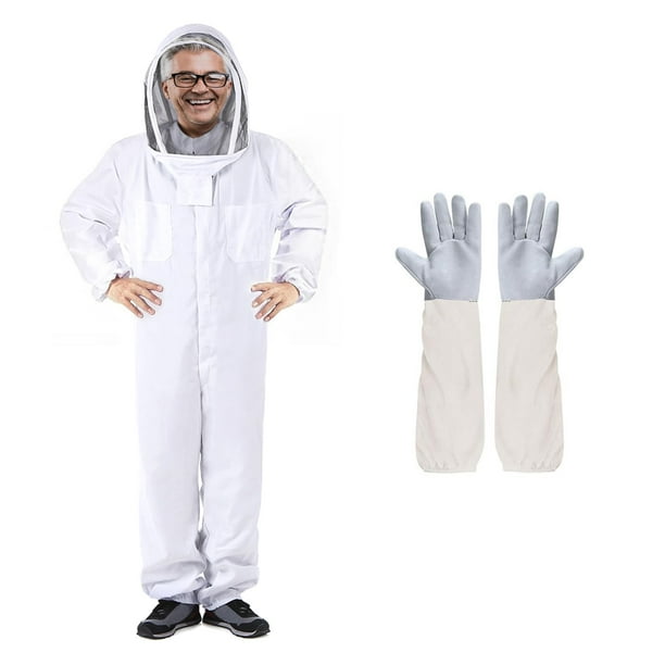 Bee Suit TONAHUTU XL con capucha ventilada y guantes de piel de cabra
