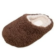 thumbnail image 5 of Dakaela 1-8Y Girls House Slippers Cozy Leopard Plush Slip on Bedroom Shoes Toddler Kids Memory Foam Indoor Outdoor Fuzzy Slides Brown, 5 of 6