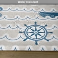 thumbnail image 6 of Ambesonne Cartoon Place Mats Set of 4, Ship Whale Waves, Standard Size, Beige Blue White, 6 of 6