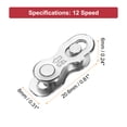 thumbnail image 2 of Uxcell 2pcs Bicycle Missing Link 12 Speed Reusable Steel Bike Chain Link Silver, 2 of 7
