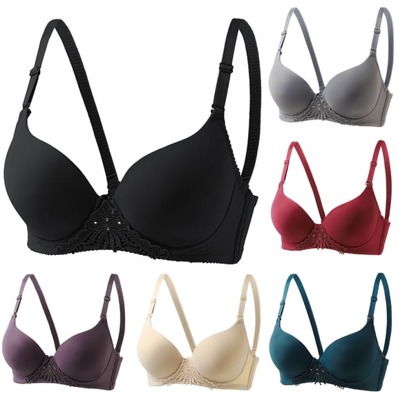 Jinhomg Back Smoothing Bras for Women, Full Coverage Underwire Bra, Adjustable Hook & Eye Closure Red XXL