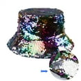 thumbnail image 6 of Holzkary Bucket Hat for Women Men Cotton Summer Sun Beach Fishing Cap Colorful Sequined Bucket Hat Shiny All Fashion Cowboy Bucket Hat Bucket Hat Hot Pink One Size, 6 of 8