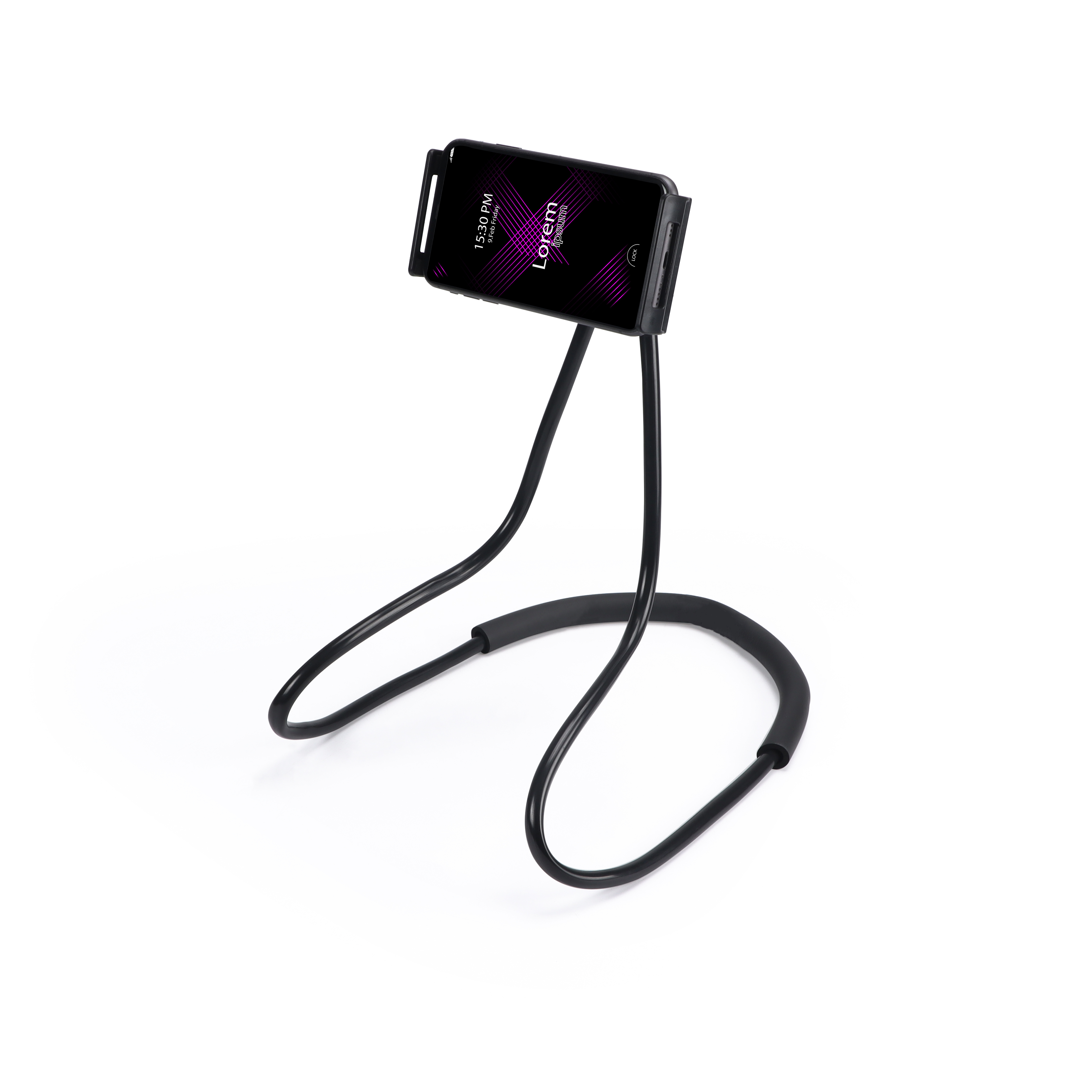 Cell Phone Holder for Bed Gooseneck Bedside Phone Holder Laying Down with Adjustable 360 Clamp