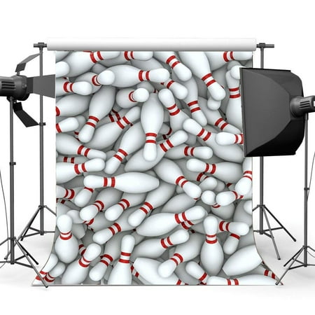 Image of ABPHOTO Polyester 5x7ft Bowling Backdrop Gutterball Backdrops Sports Match Stadium Interior Gymnasium School Game Photography Background for Kids Boys Happy Birthday Party Photo Studio Props