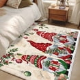thumbnail image 4 of Area Rugs 2.7'x5', Red Beige Gnomes Christmas Carpet for Living Room Bedroom Dining Room, Xmas Ball Gifts Snowflake Throw Kitchen Rugs Non Slip Washable Rectangle Indoor Outdoor Rugs, 4 of 8