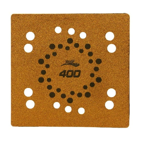 DMAXX 1/4 Sheet Palm Surface Removal Steel Plate with Diamond Carbide Abrasive - Hook and Loop Reverse Attachment, 400 Grit